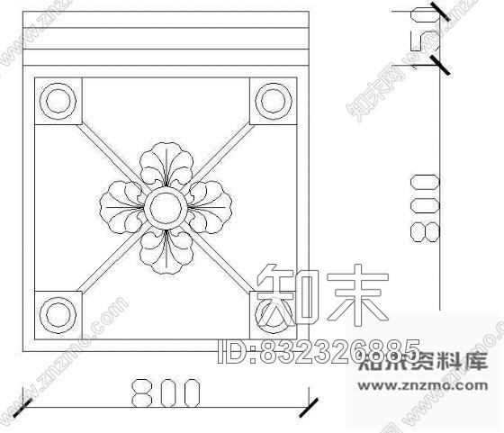 图块/节点花饰浮雕cad施工图下载【ID:832326885】