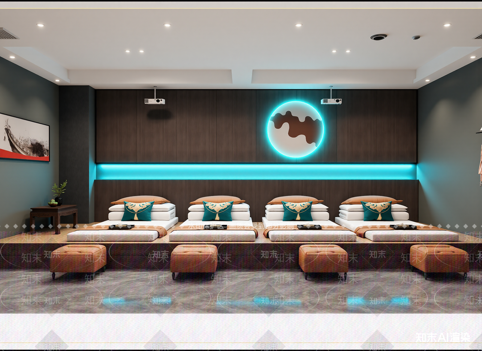 现代茶馆3D模型下载【ID:1214666400】