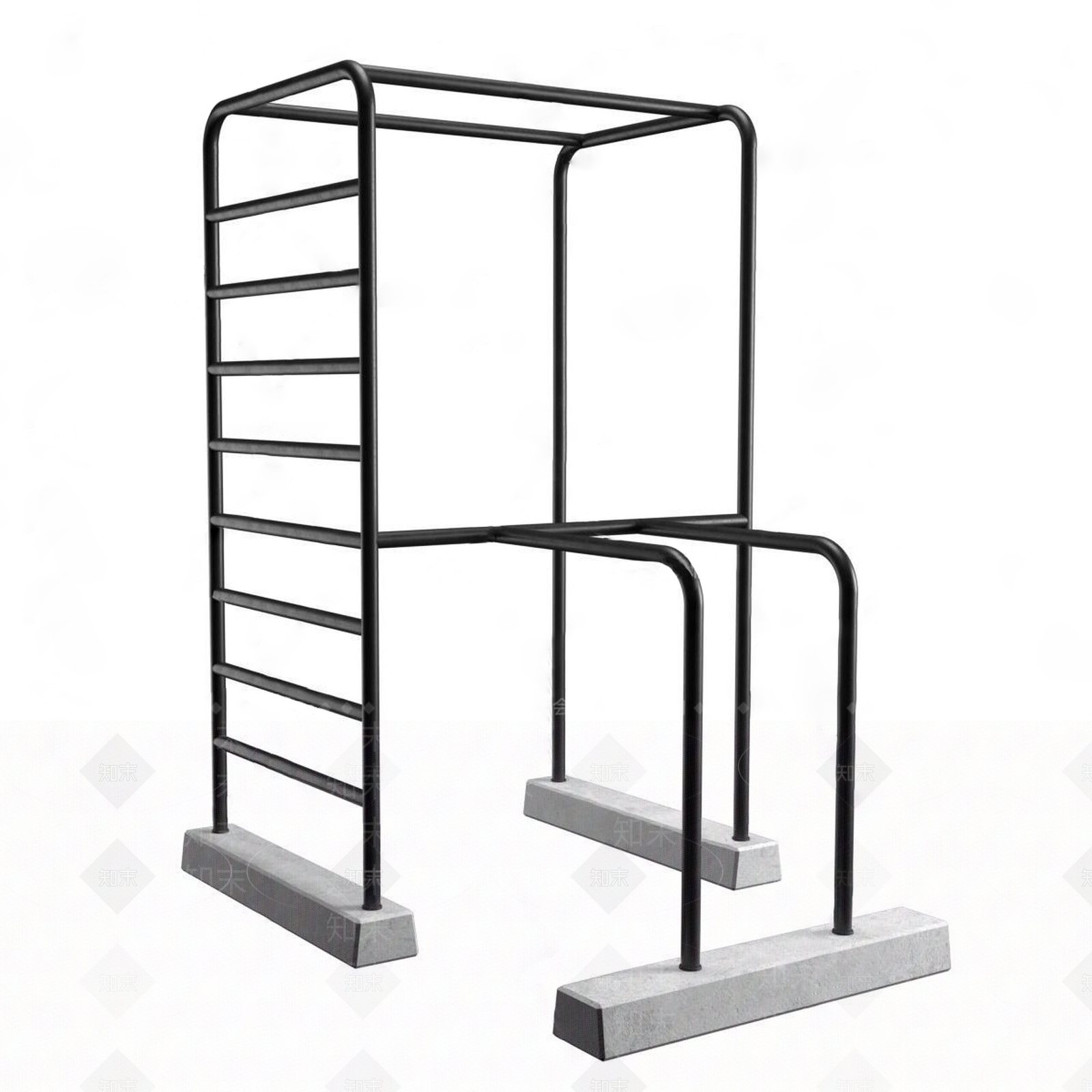 户外健身器材3D模型下载【ID:1118547190】