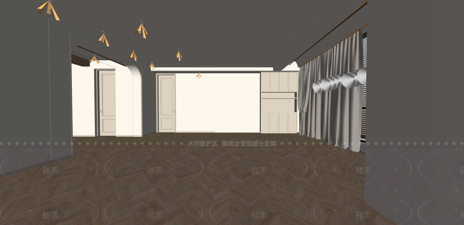 美式家居卧室SU模型下载【ID:1215982870】