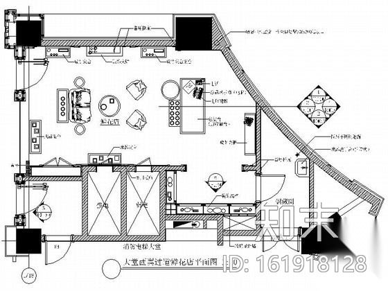 知名酒店鲜花店室内设计施工图施工图下载【ID:161918128】