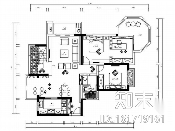 [上海]精品名师设计典雅新中式风格别墅装修施工图（含实...施工图下载【ID:161719161】