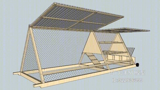 现代公用器材SU模型草图