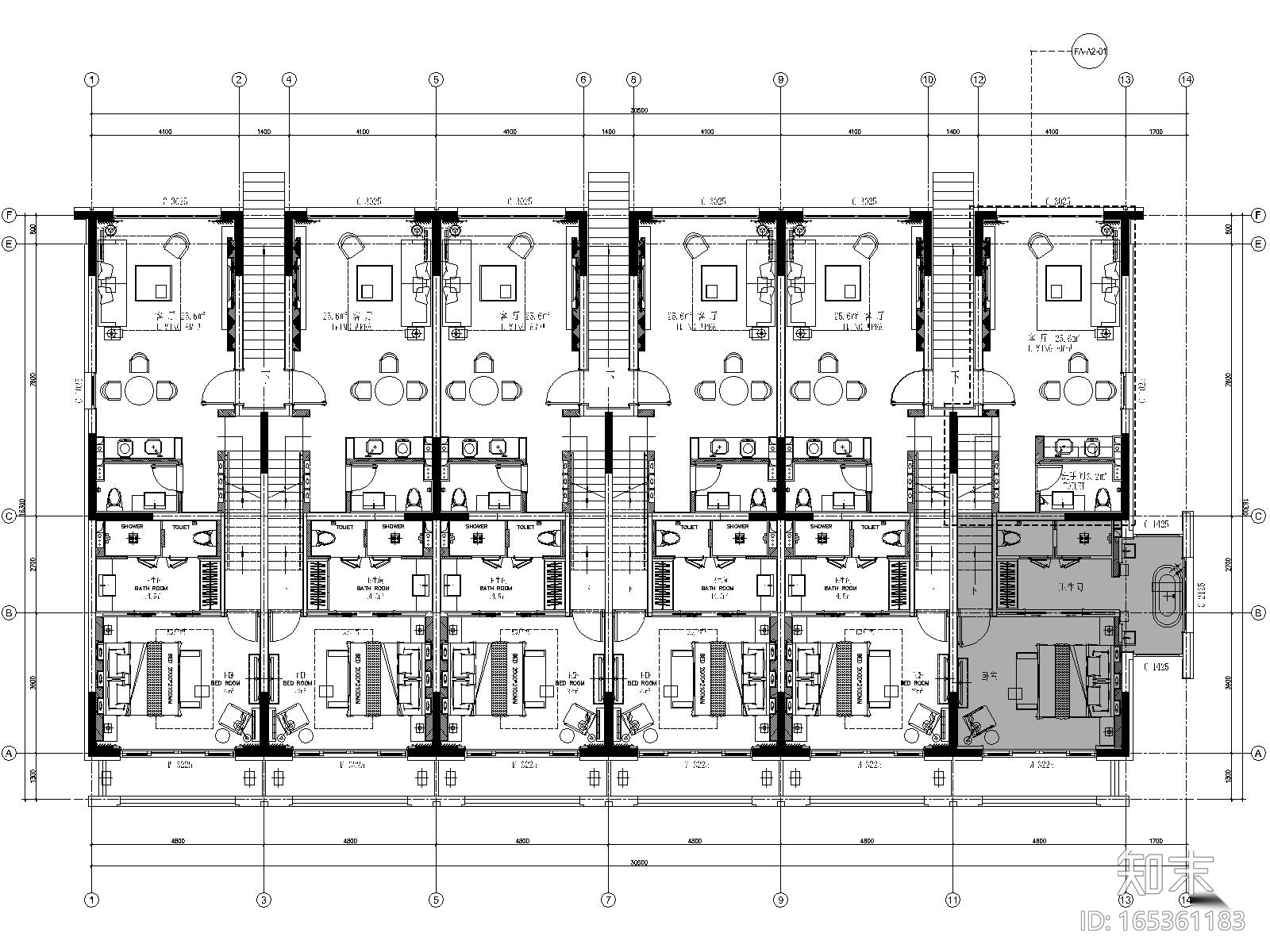 丽江复华度假世界七套别墅CAD施工图+效果图施工图下载【ID:165361183】