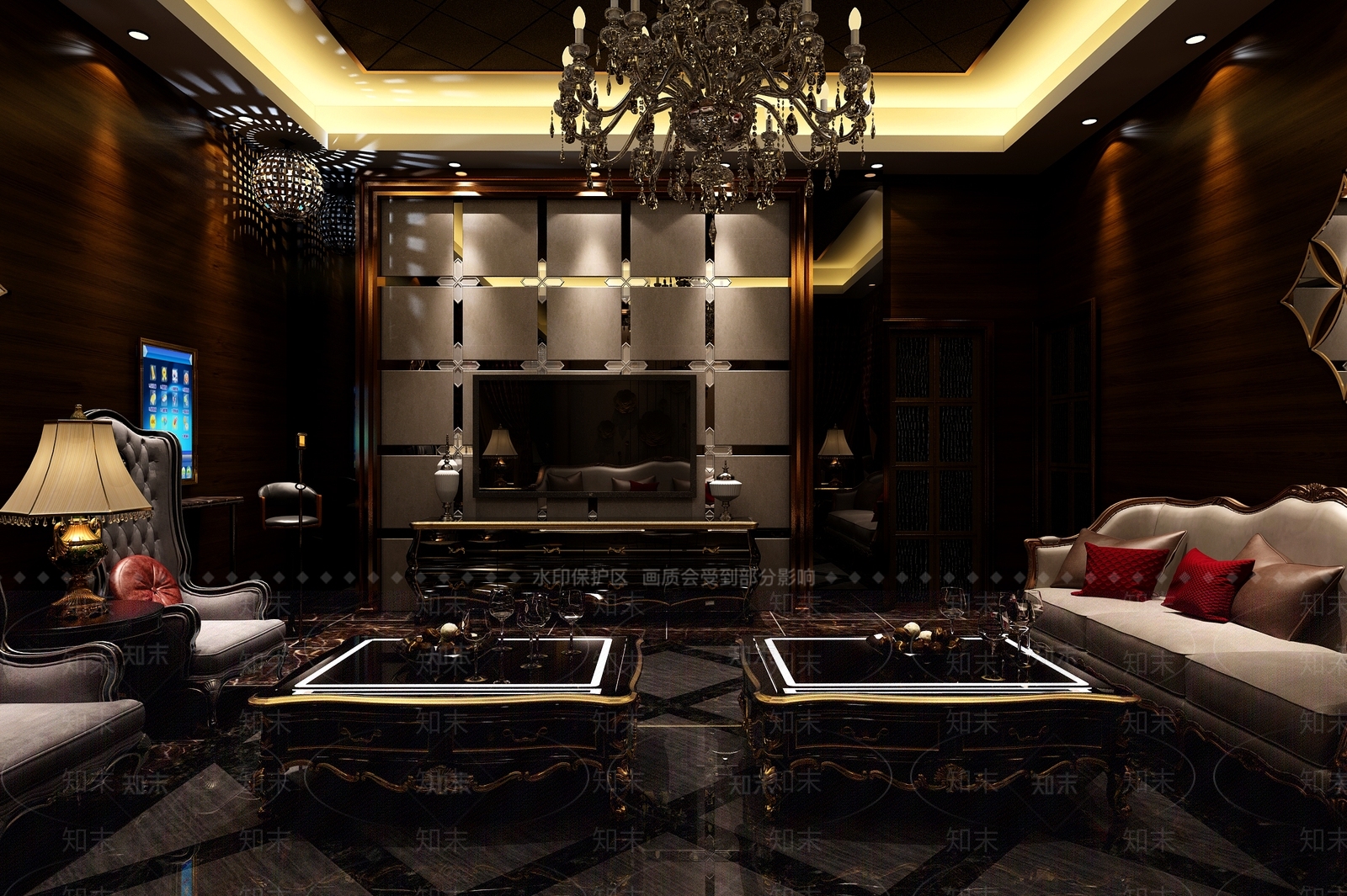 简欧欧式沙发3D模型下载【ID:732202071】