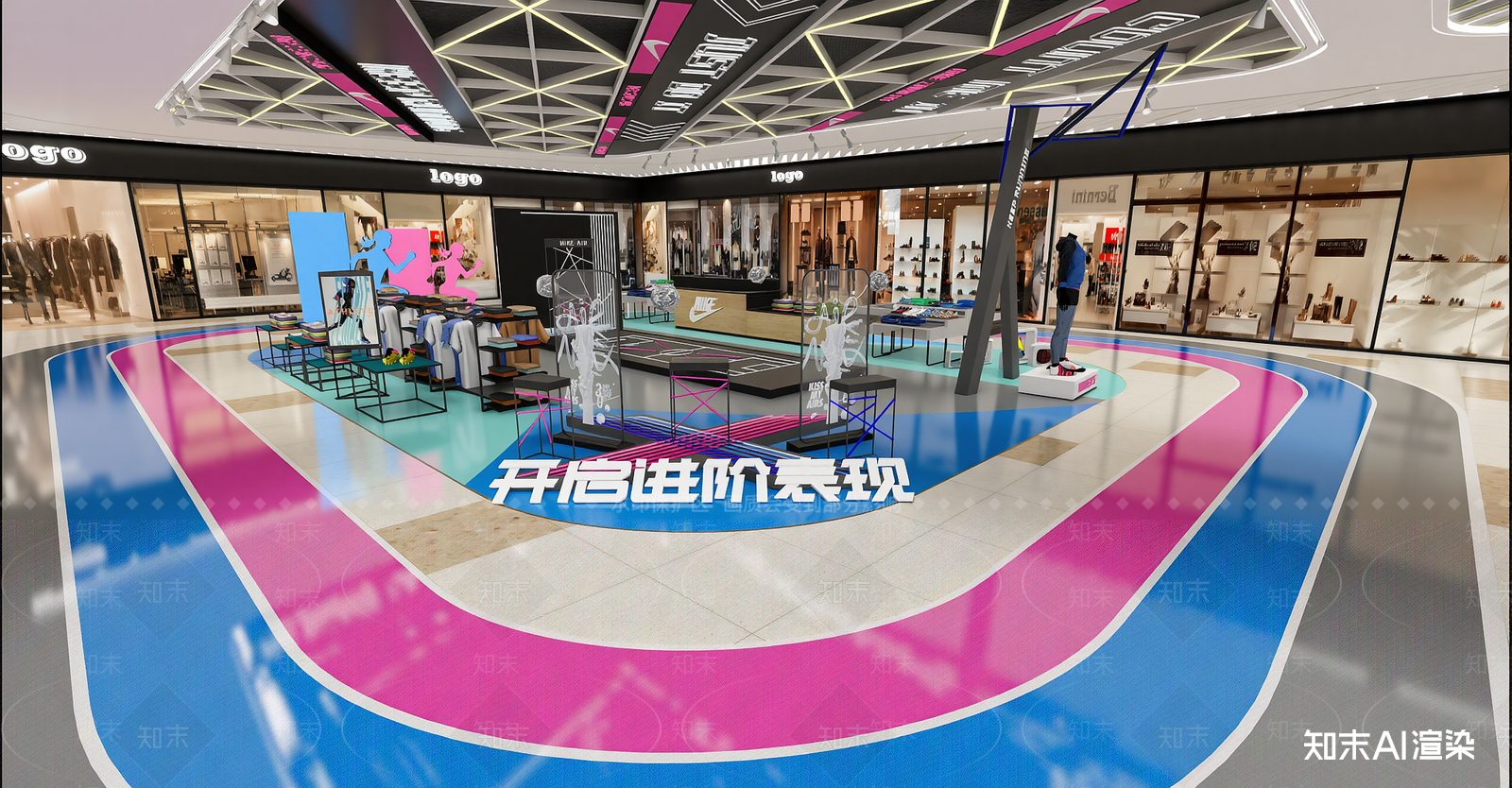 现代商场SU模型下载【ID:1215998241】