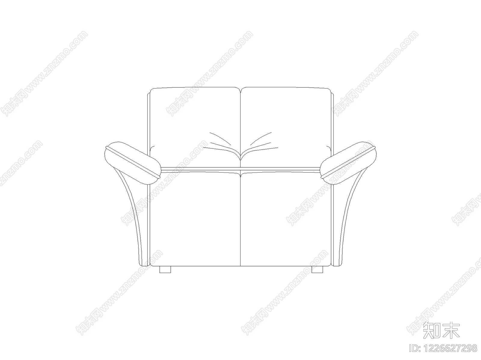 现代,意式沙发CAD图纸