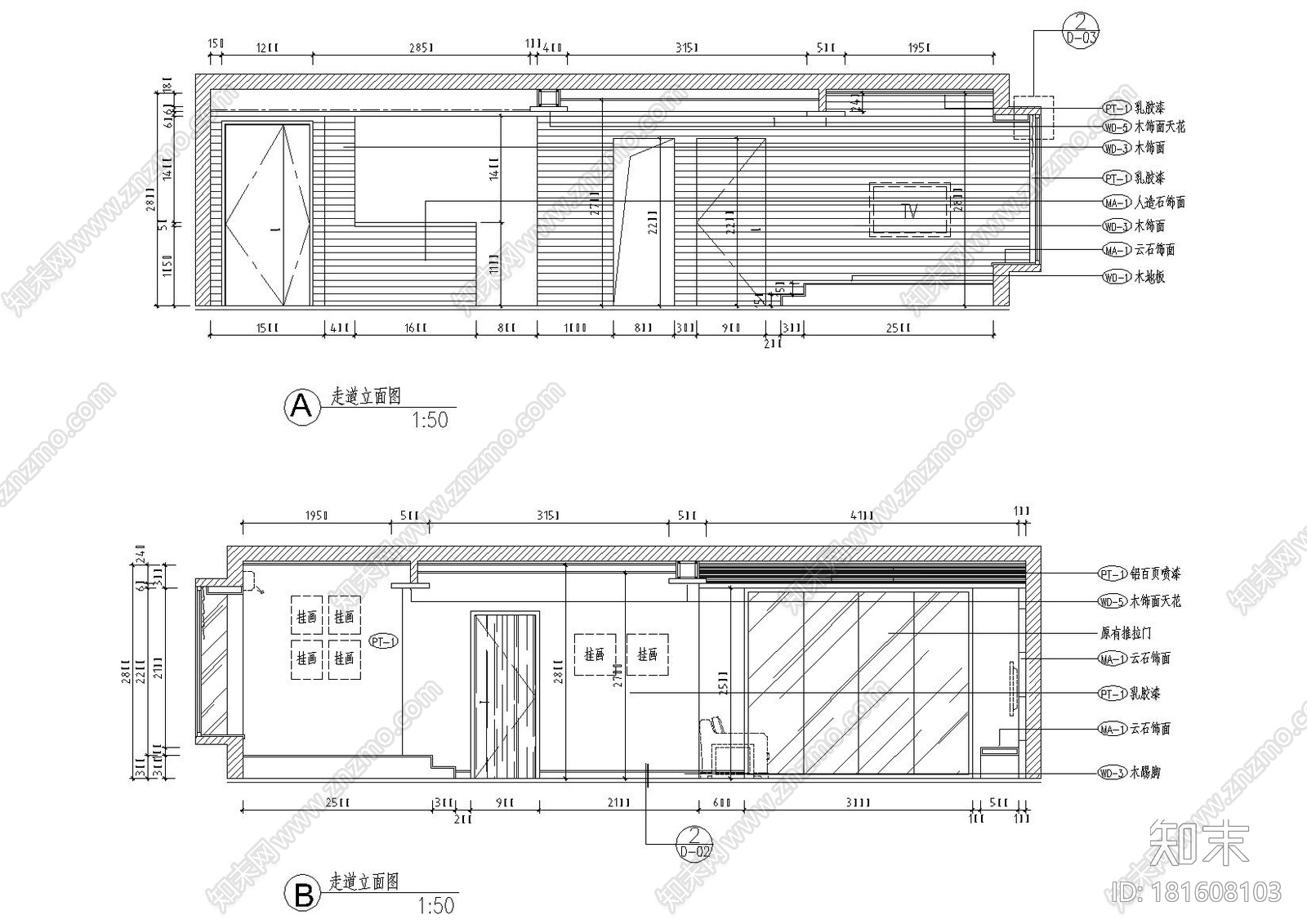 [广东]梁景华_珠海丽景湾B型样板间施工图cad施工图下载【ID:181608103】