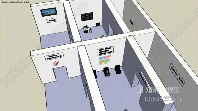 办公室：“SketchySU模型下载【ID:535552312】