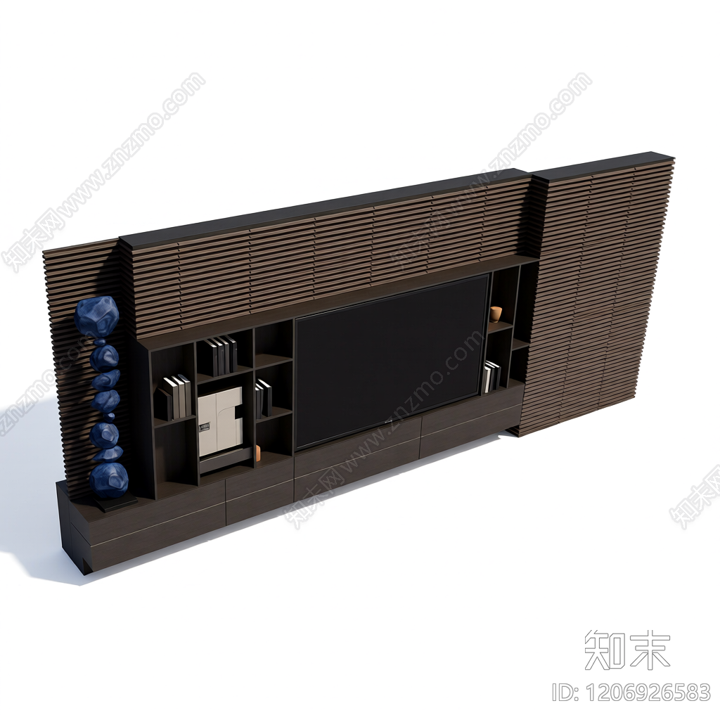电视墙组合装饰体3D模型下载【ID:1206926583】