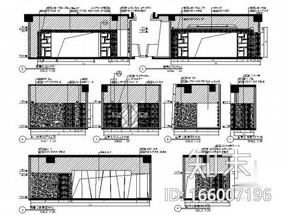 [上海]黄浦江岸独特外形高档现代办公室CAD装修施工图（...cad施工图下载【ID:166007196】