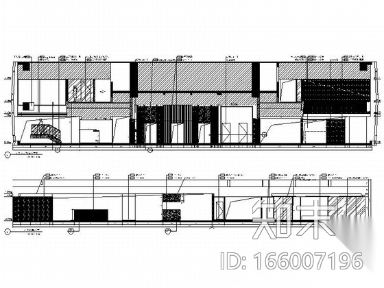 [上海]黄浦江岸独特外形高档现代办公室CAD装修施工图（...cad施工图下载【ID:166007196】