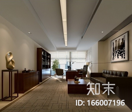 [上海]黄浦江岸独特外形高档现代办公室CAD装修施工图（...cad施工图下载【ID:166007196】