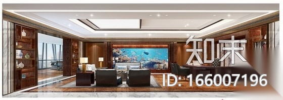 [上海]黄浦江岸独特外形高档现代办公室CAD装修施工图（...cad施工图下载【ID:166007196】