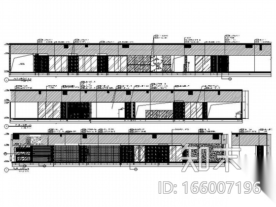 [上海]黄浦江岸独特外形高档现代办公室CAD装修施工图（...cad施工图下载【ID:166007196】