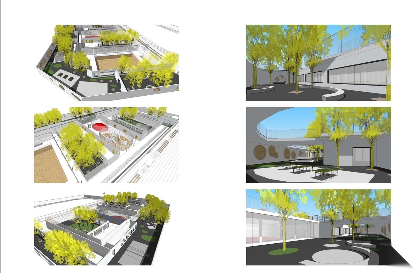 银河办事处邻里某中心中学建筑设计方案cad施工图下载【ID:151562120】