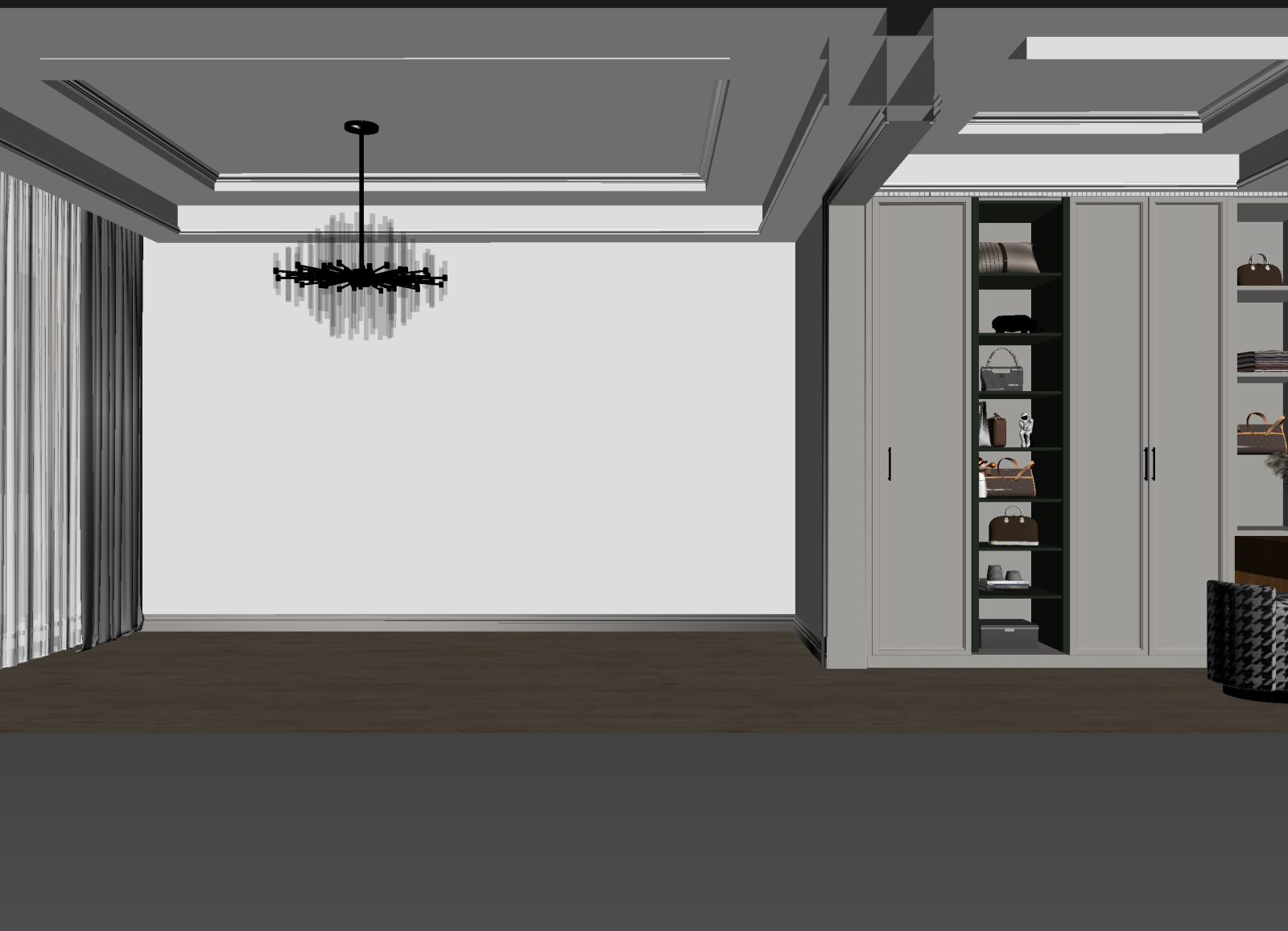 法式衣帽间3D模型下载【ID:1214275879】