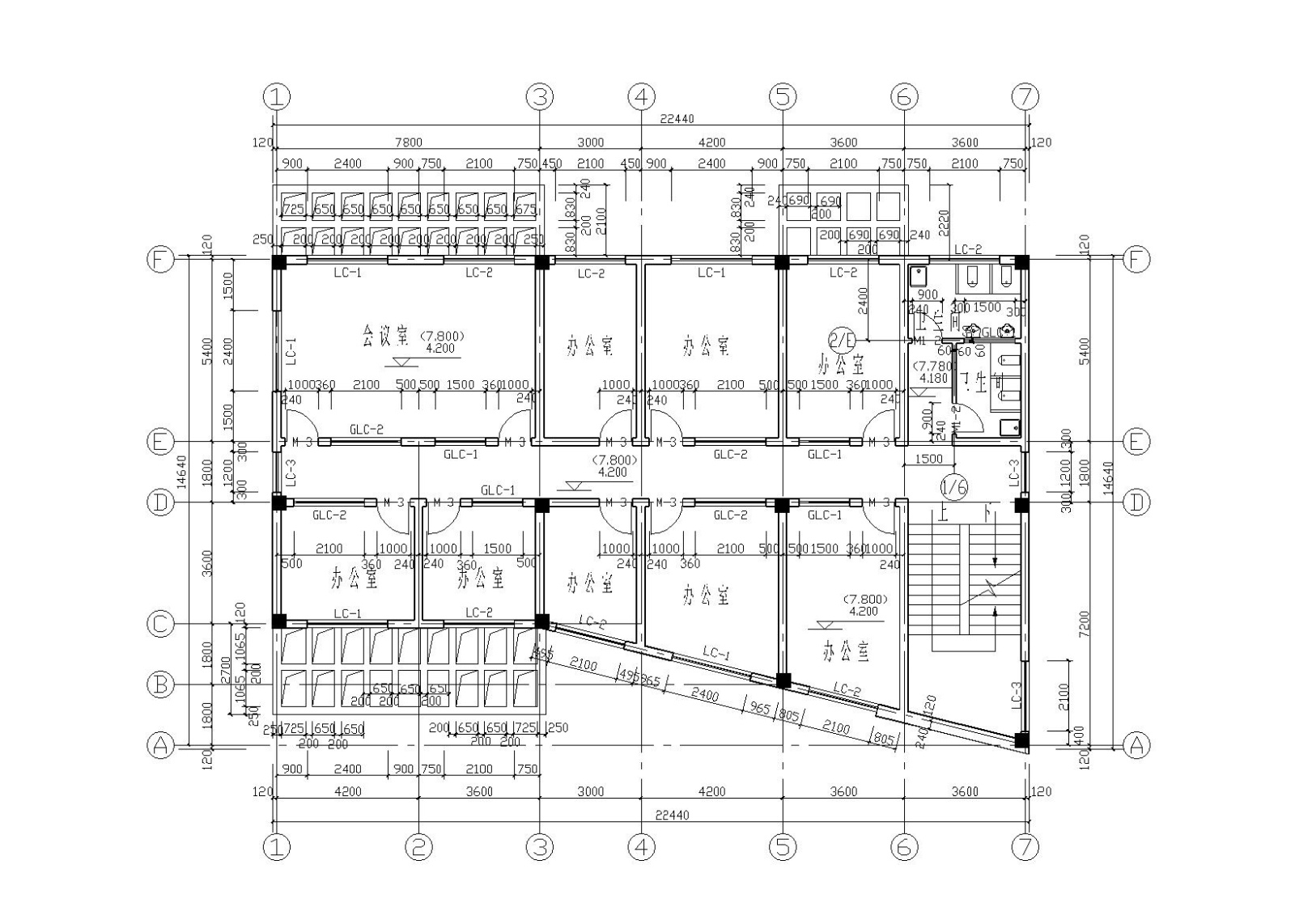小型汽车站设计建筑施工图（CAD）cad施工图下载【ID:160727159】
