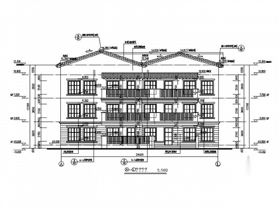 [山东]欧式风格3层幼儿园建筑设计施工图cad施工图下载【ID:165932165】