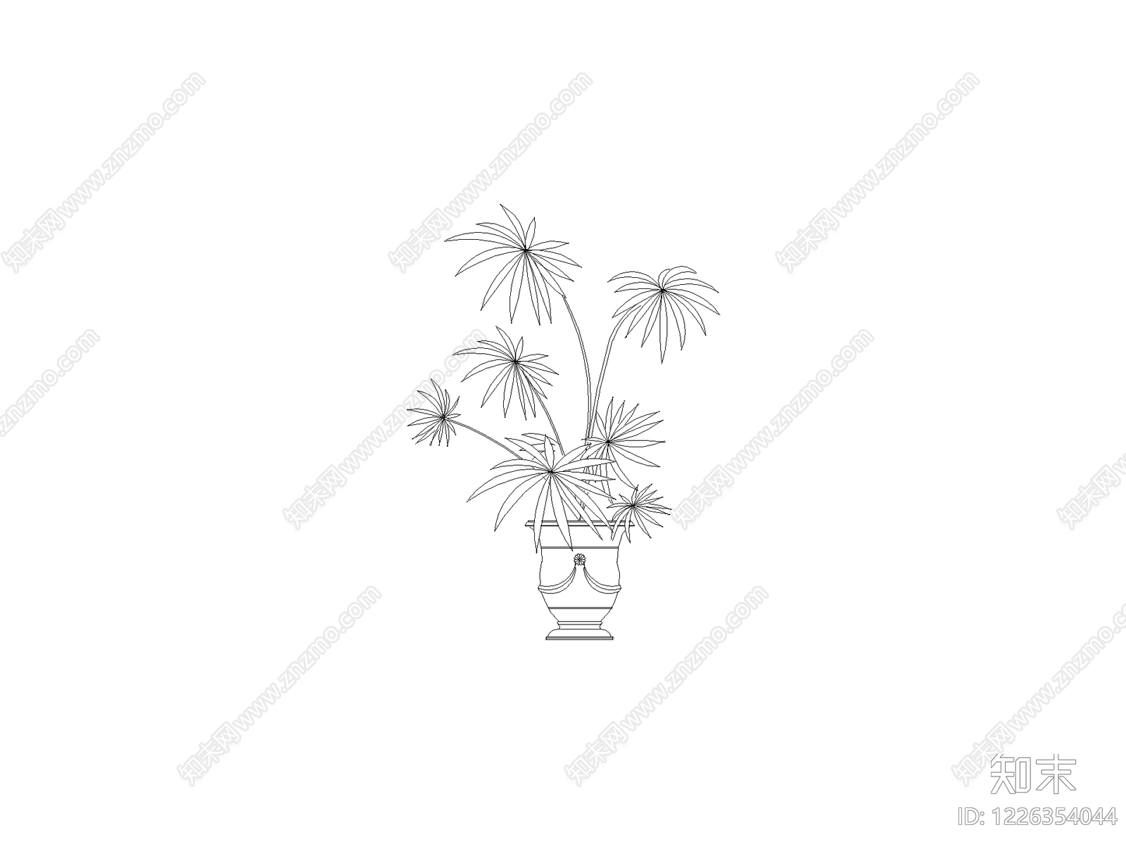现代绿植CAD图纸