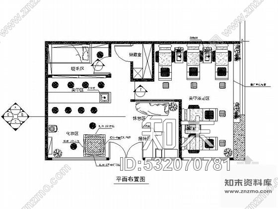 施工图四川某连锁美甲店室内装修施工图含效果施工图下载【ID:532070781】