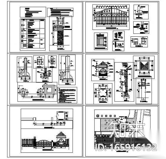 某幼儿园入口施工图cad施工图下载【ID:165916132】