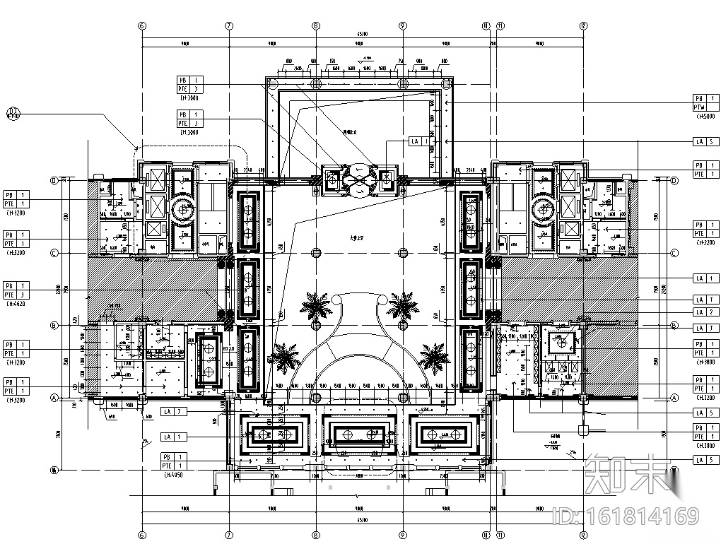 鄂尔多斯万佳大酒店施工图设计+效果图cad施工图下载【ID:161814169】