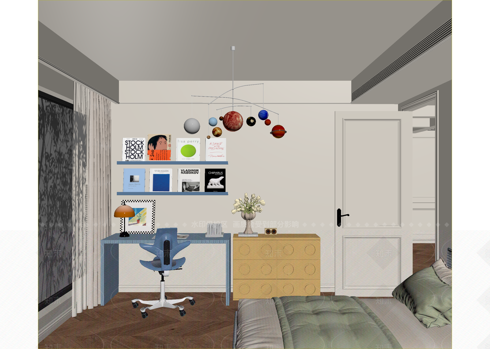 法式通用儿童房3D模型下载【ID:1214935697】