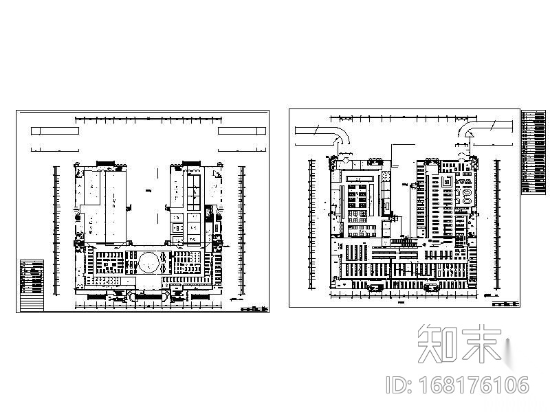 [北京]某商场平面布置图cad施工图下载【ID:168176106】