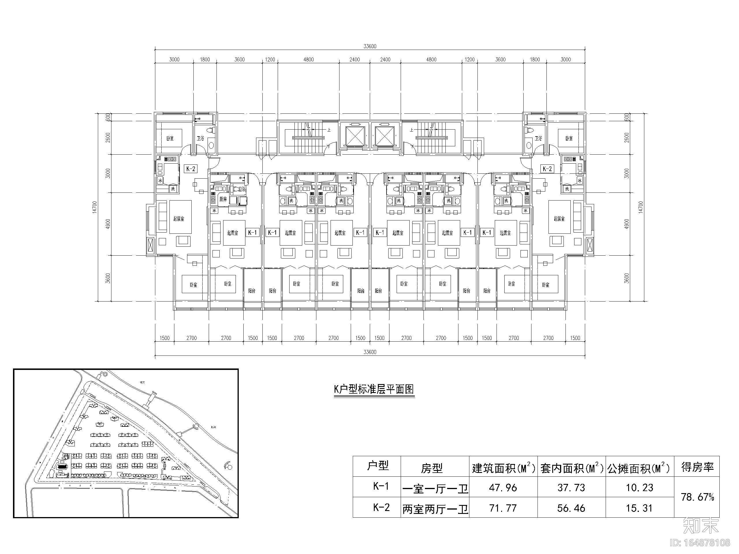 19套高层住宅公寓一室户户型图设计CAD施工图下载【ID:164878108】