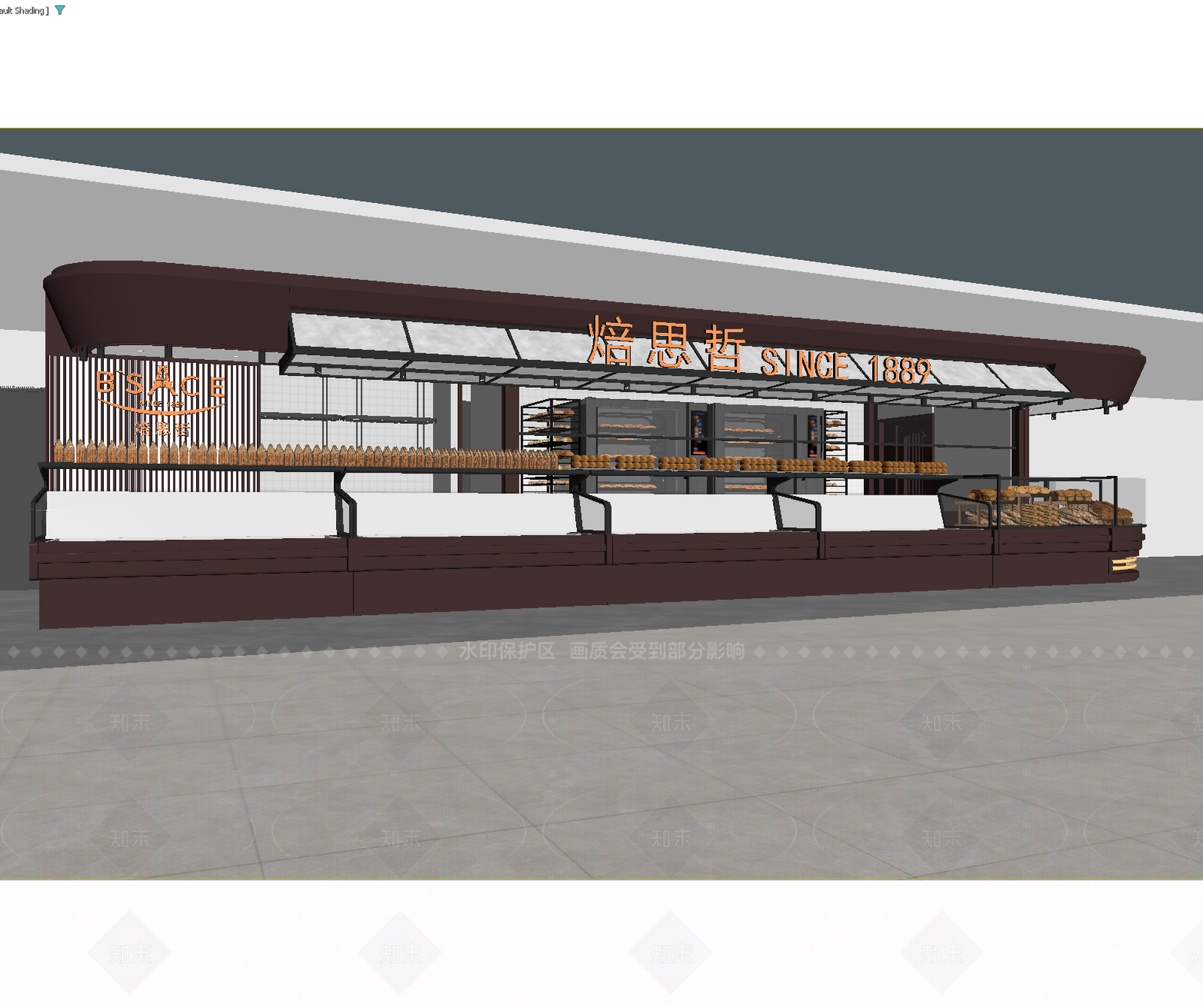 现代面包店3D模型下载【ID:1214939759】