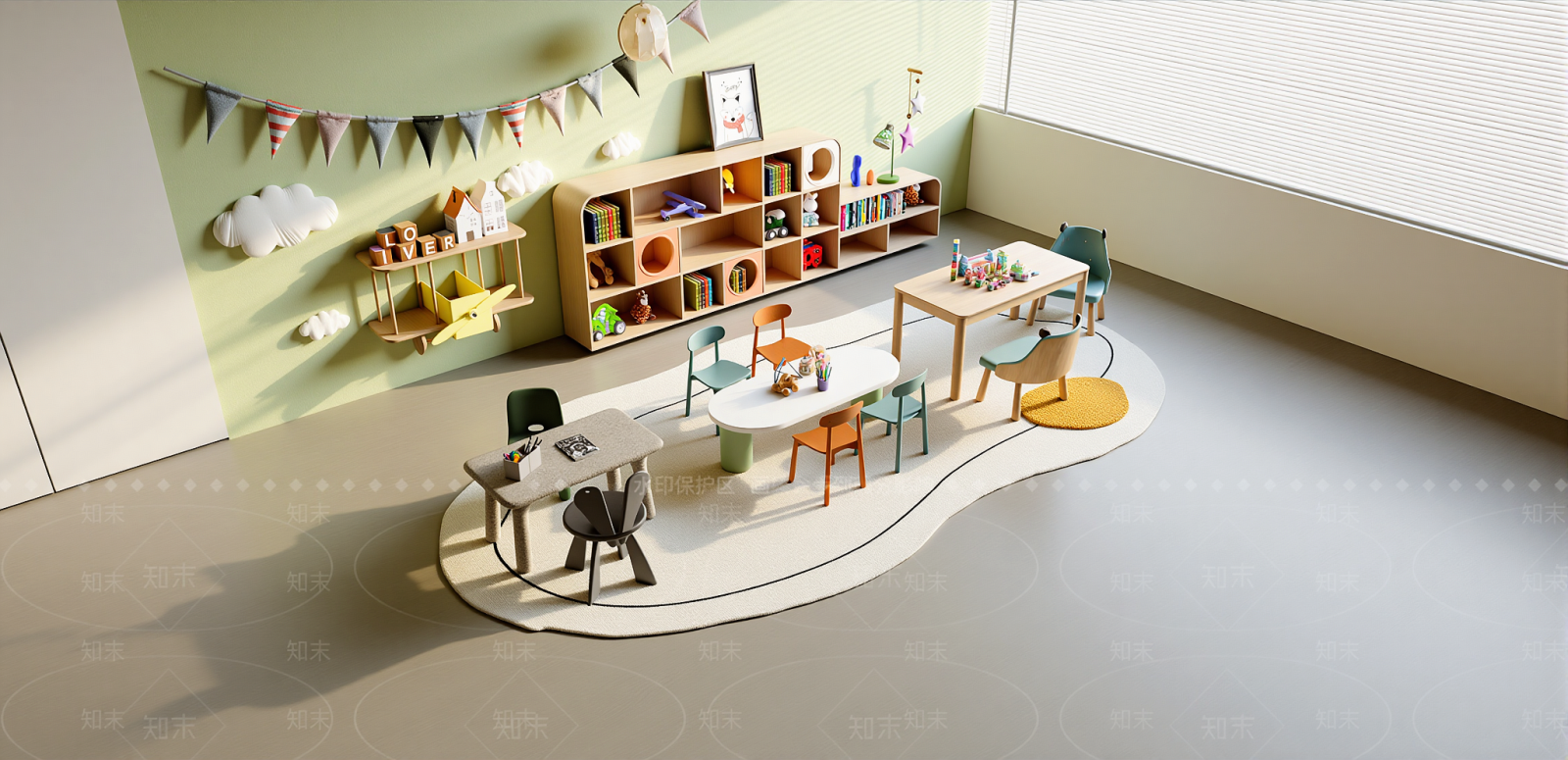 现代儿童玩具房SU模型下载【ID:1215204798】