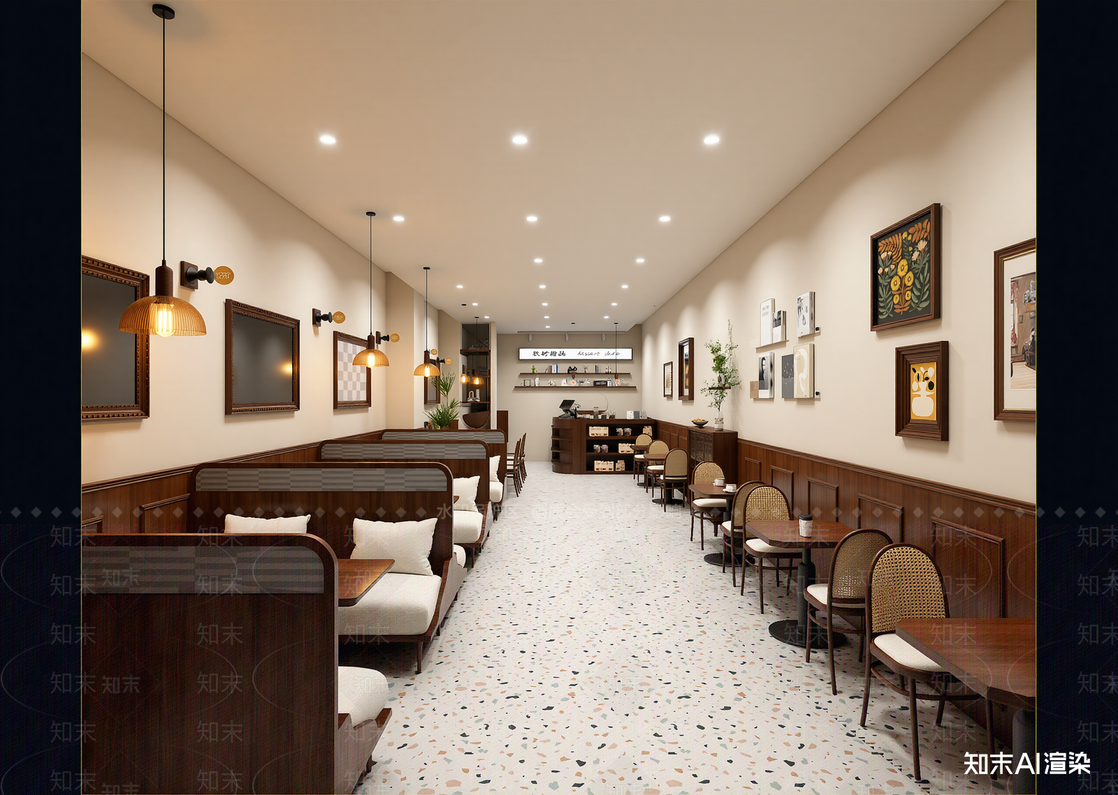 复古咖啡厅3D模型下载【ID:1214809592】