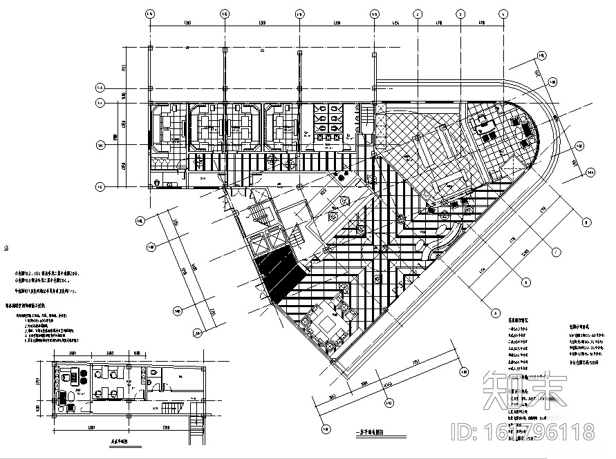 现代大型自助式KTV空间施工图（附效果图）cad施工图下载【ID:161796118】