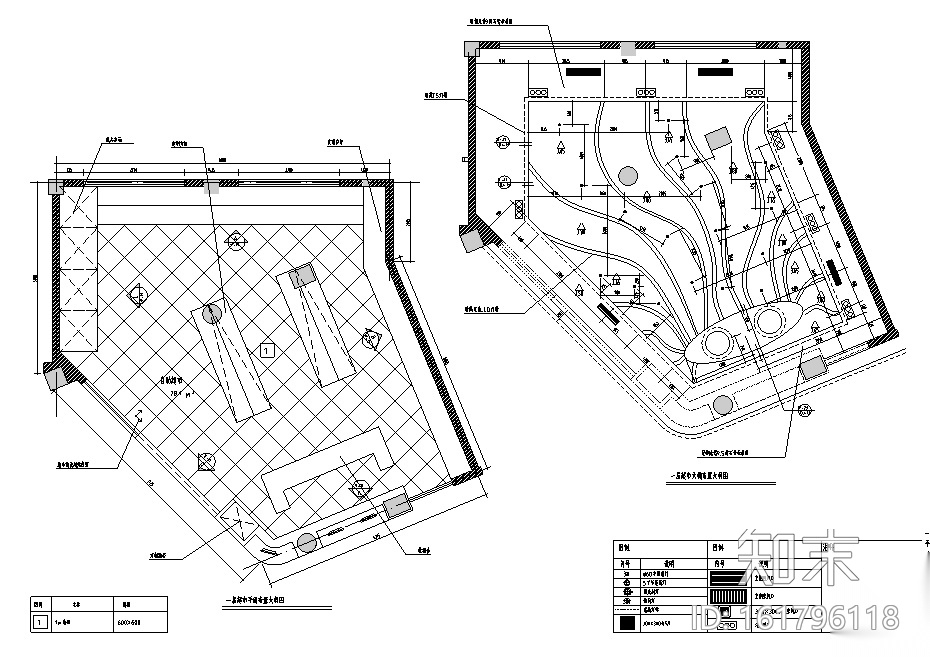 现代大型自助式KTV空间施工图（附效果图）cad施工图下载【ID:161796118】