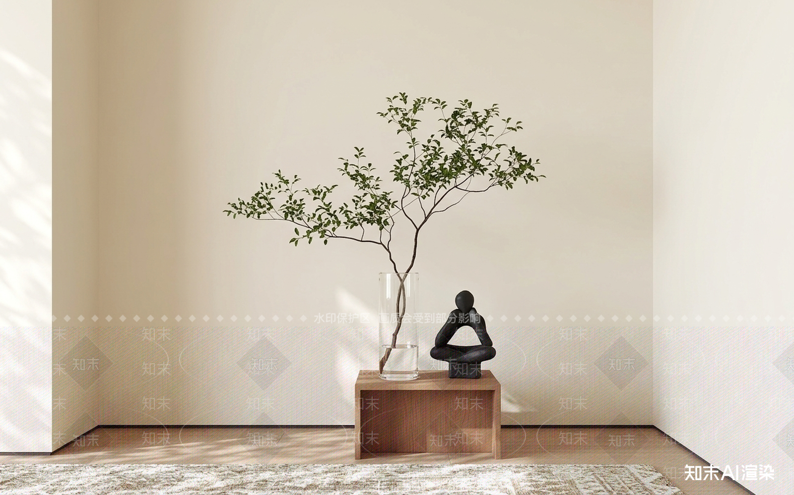 艺术绿植边几3D模型下载【ID:1227328373】