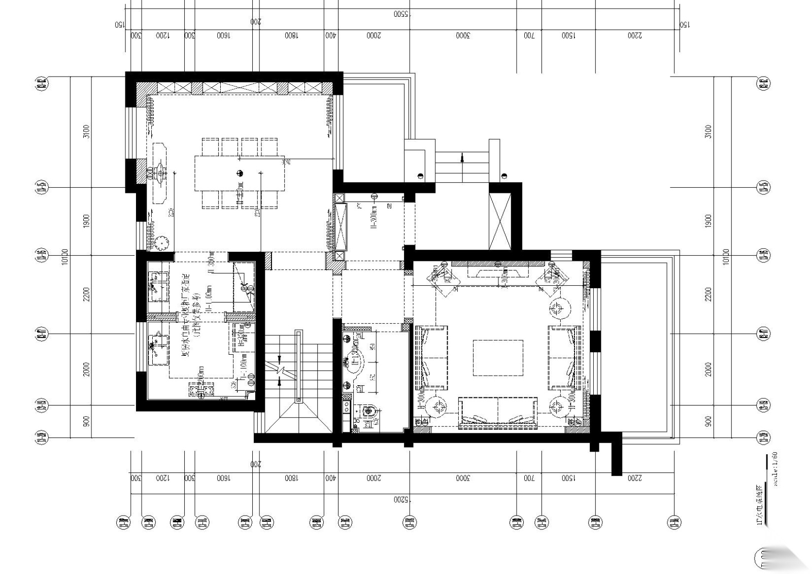 [上海]-昆山国润F型别墅住宅施工图+效果图施工图下载【ID:160016126】