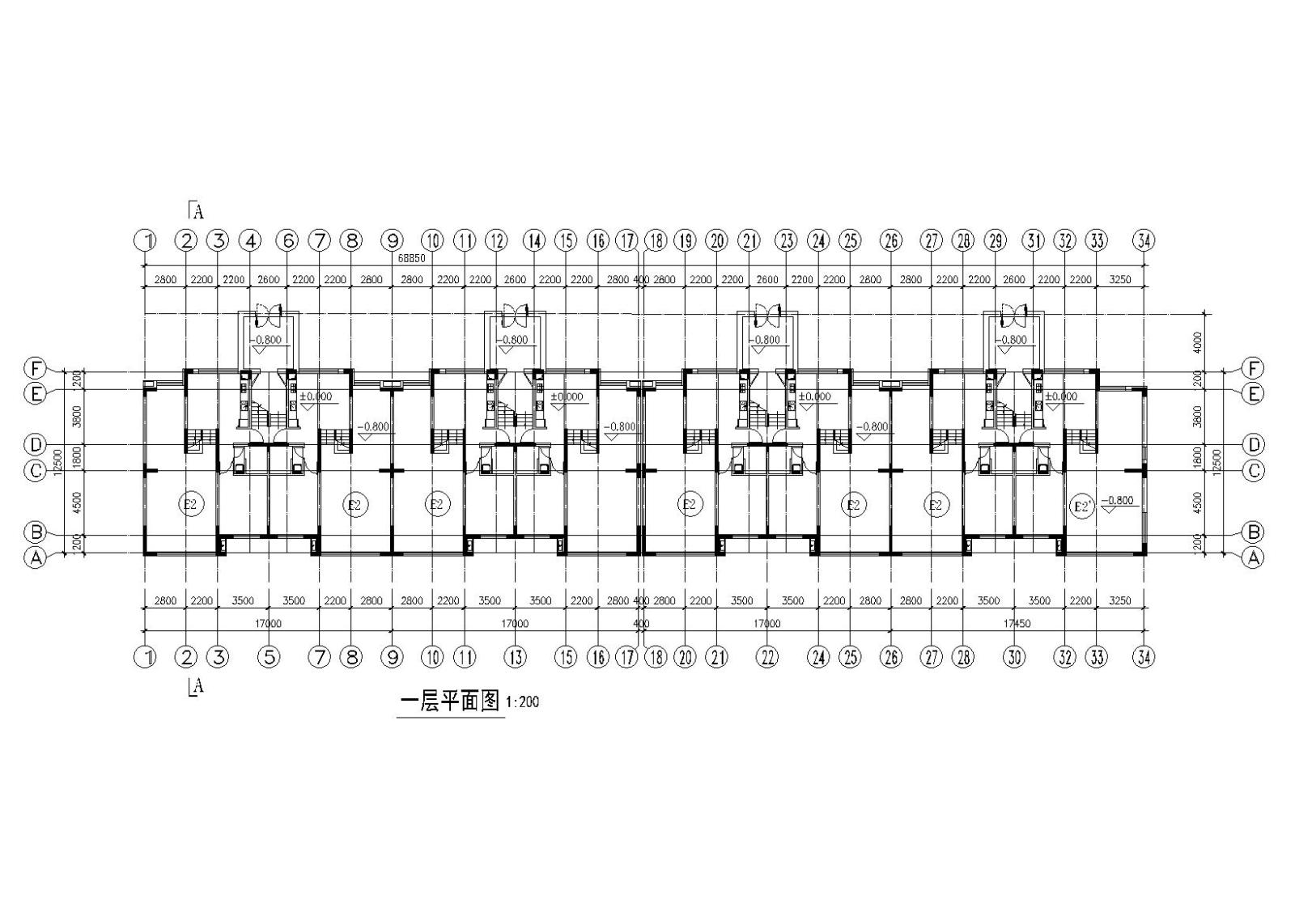 [吉林]长春某花园小区住宅楼建筑群设计施工图(含总图...施工图下载【ID:150024152】