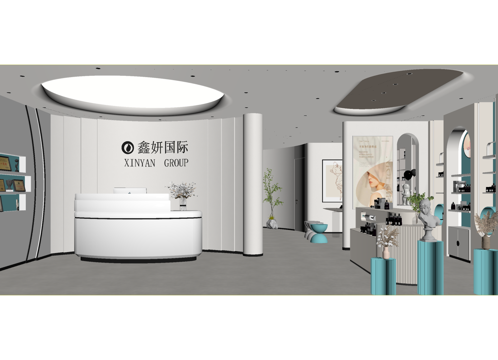 现代接待室3D模型下载【ID:1214261305】