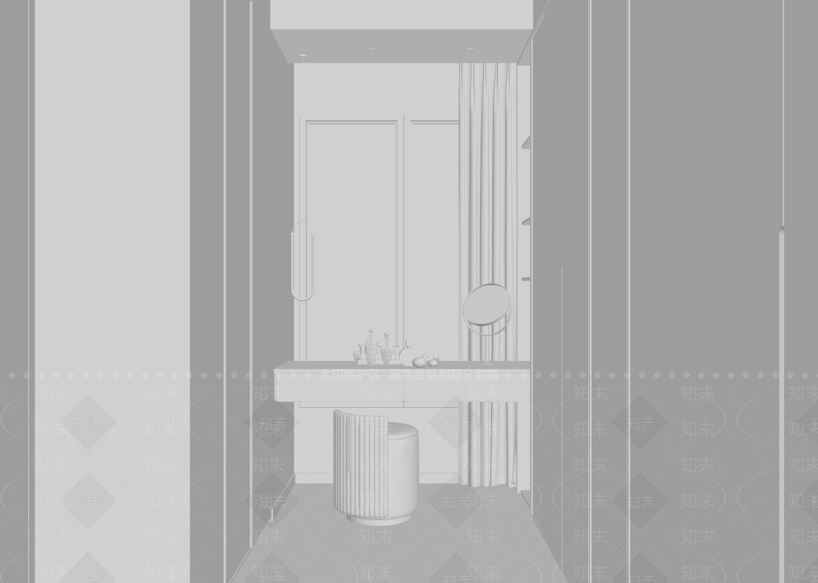 现代衣帽间3D模型下载【ID:1215070957】