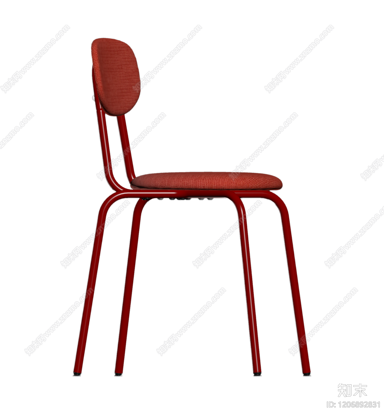 红色布艺椅3D模型下载【ID:1206892831】
