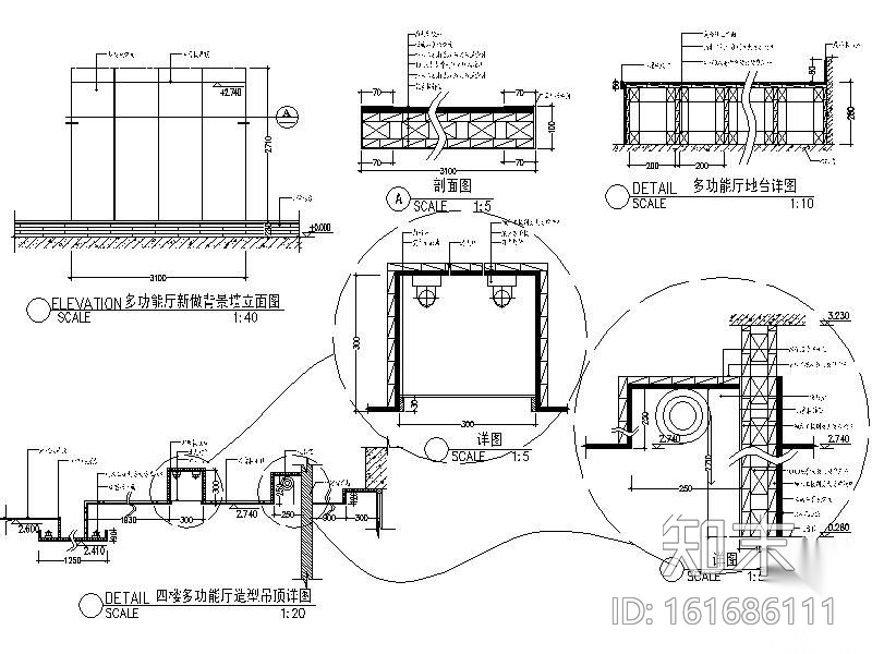某艺术学校部分施工图cad施工图下载【ID:161686111】