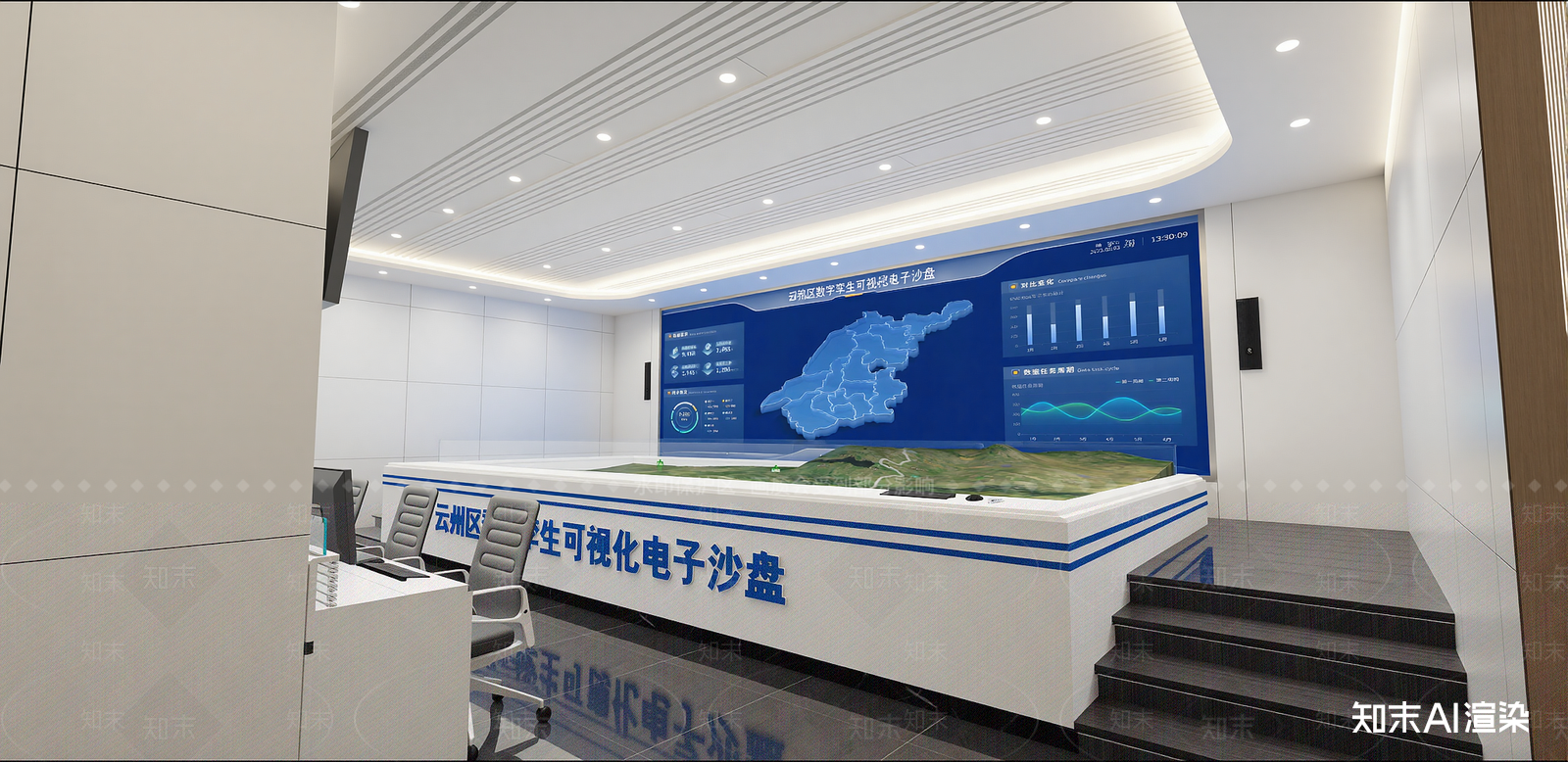 现代监控室SU模型下载【ID:1215970681】