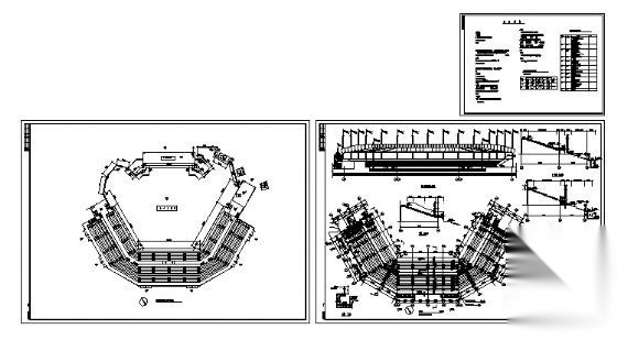 某水上看台建筑方案图cad施工图下载【ID:160733158】