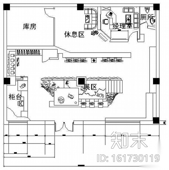 某服装专卖店装饰图纸cad施工图下载【ID:161730119】