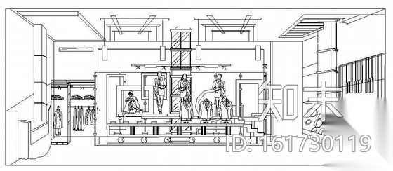 某服装专卖店装饰图纸cad施工图下载【ID:161730119】