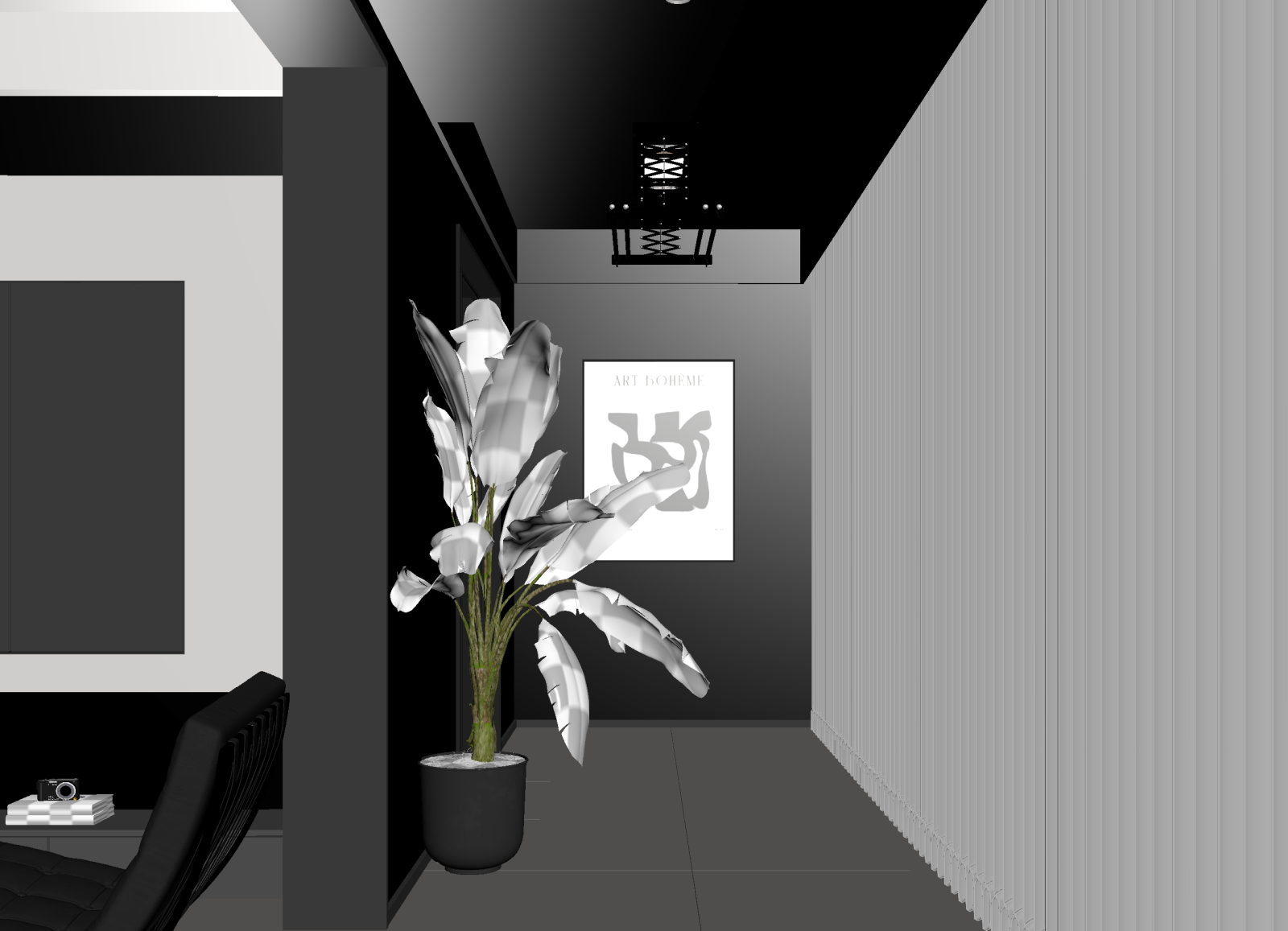 现代玄关3D模型下载【ID:1215113814】