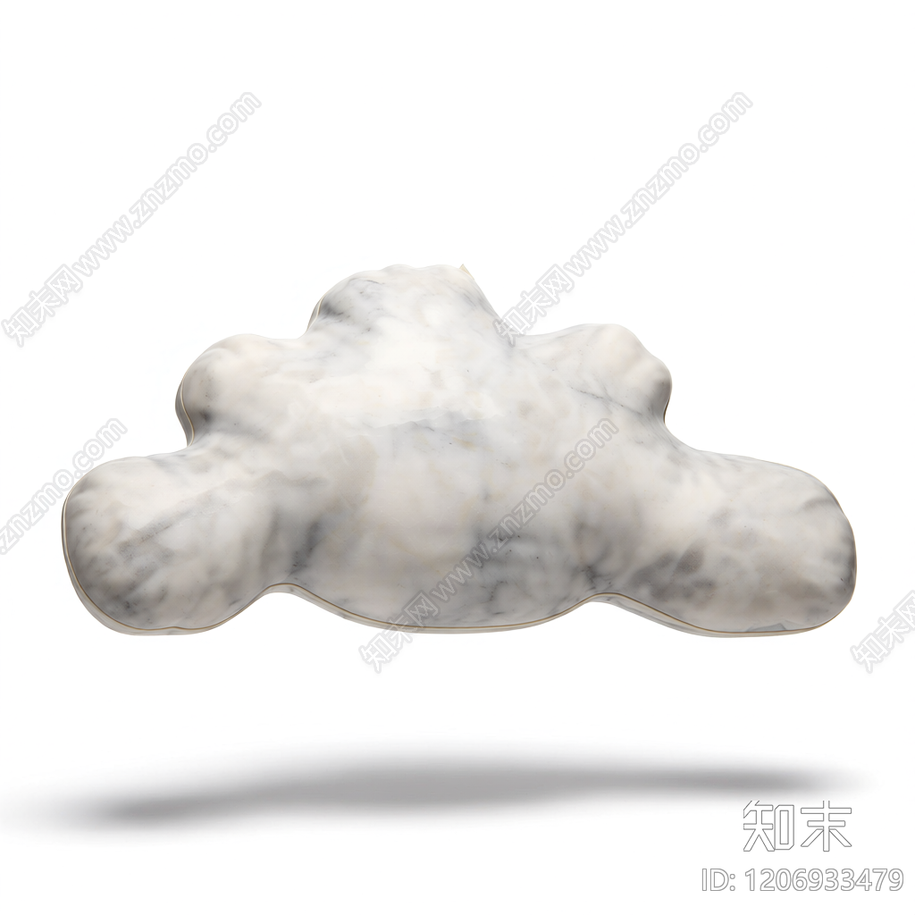 云朵造型靠垫3D模型下载【ID:1206933479】