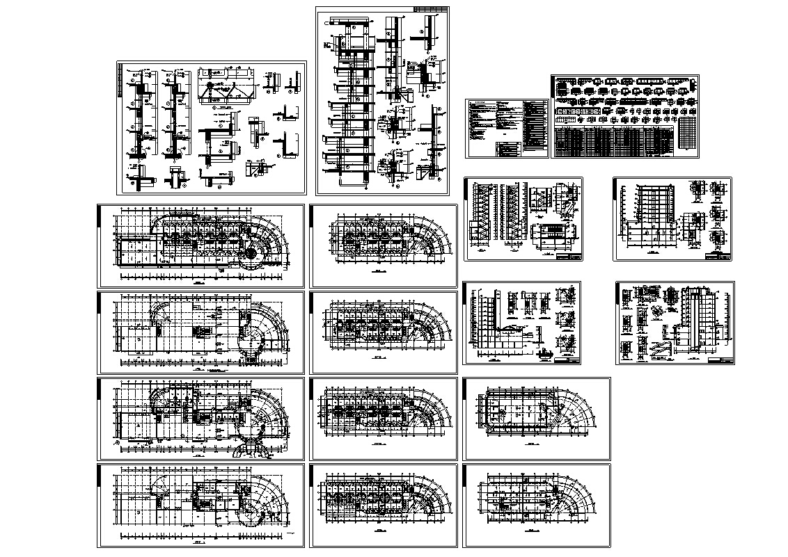 5套现代风格宾馆酒店建筑设计项目施工图cad施工图下载【ID:151524127】