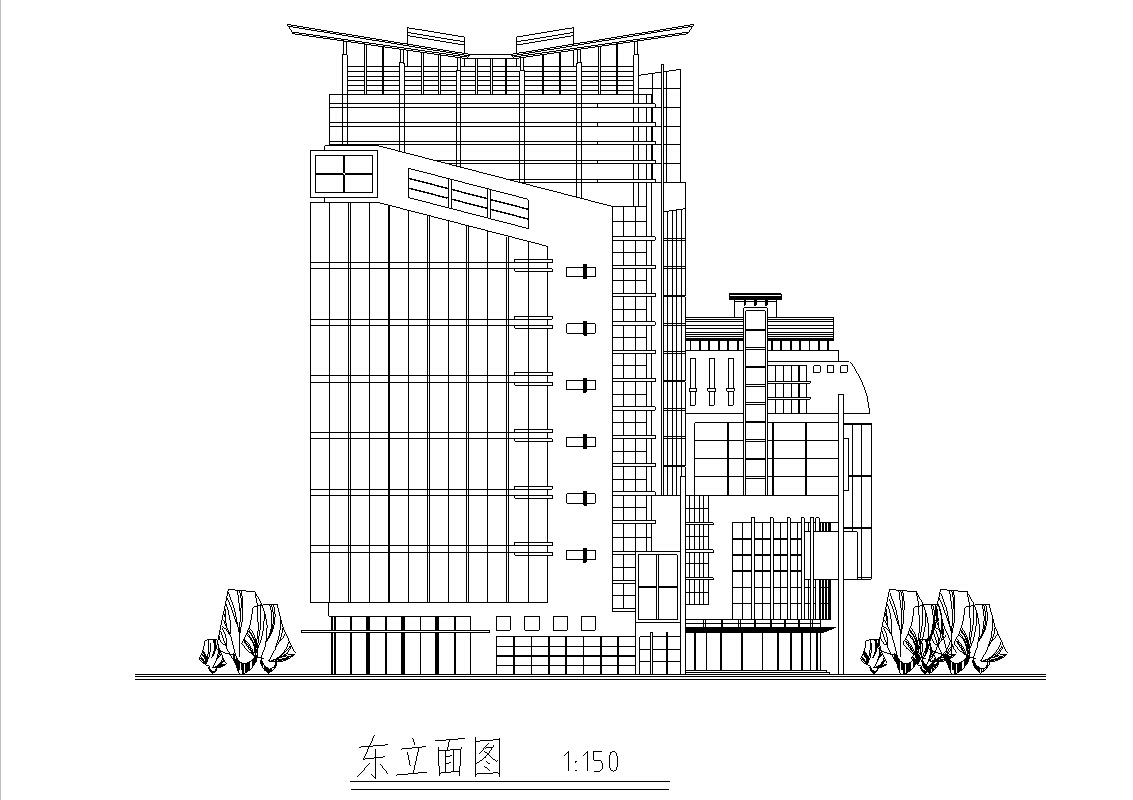 5套现代风格宾馆酒店建筑设计项目施工图cad施工图下载【ID:151524127】